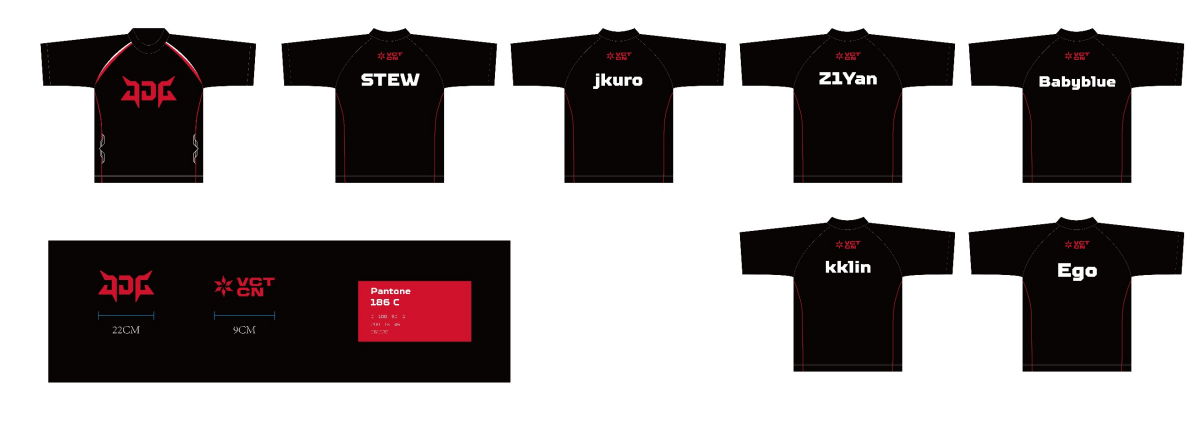 2025 JDG Valorant Division Jersey ID Marking Kit